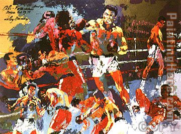 Homage to Ali painting - Leroy Neiman Homage to Ali art painting